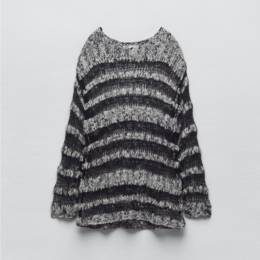 ZARA TIE DYE BAND KNIT SWEATER